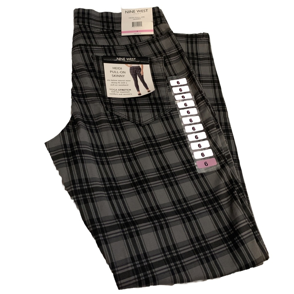 Nine West Women's Heidi Mid-Rise Pull On Skinny Fit Jegging Pants Size 6 NWT